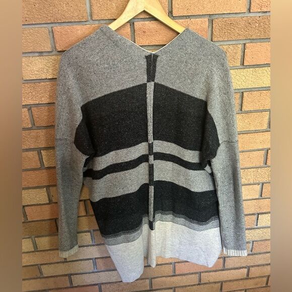 Vince Womens Long Sleeve Open Front Striped Wool Cashmere Cardigan Size Small - Picture 6 of 6